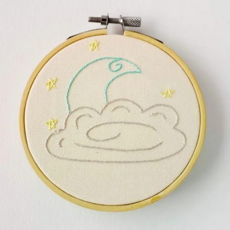 baby moon embroidery pattern
