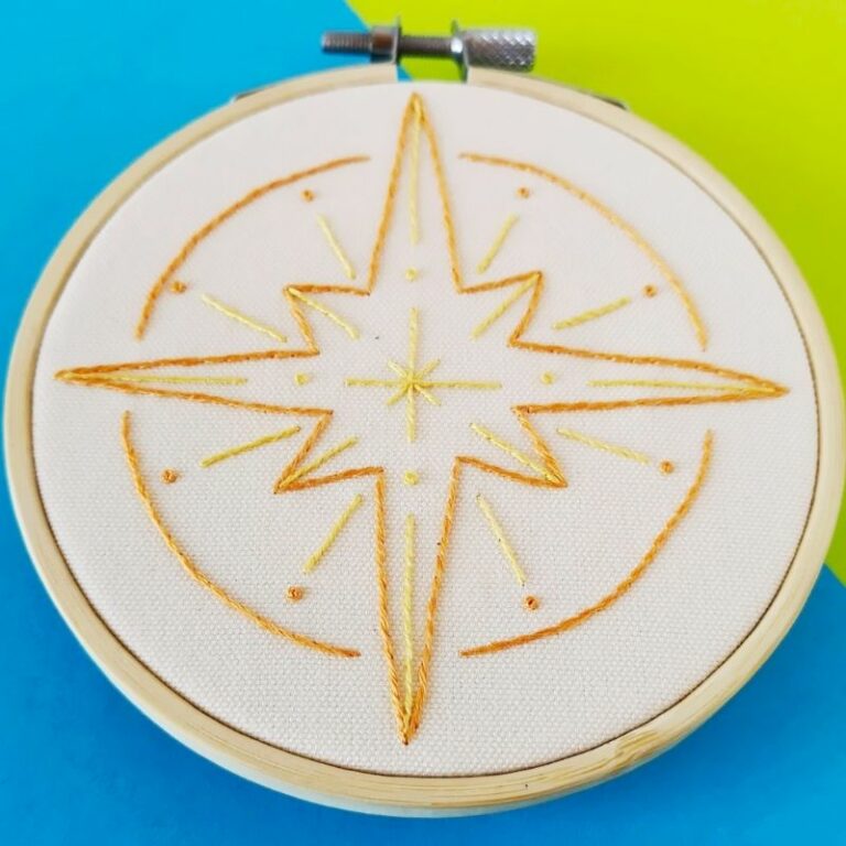 North star embroidery pattern