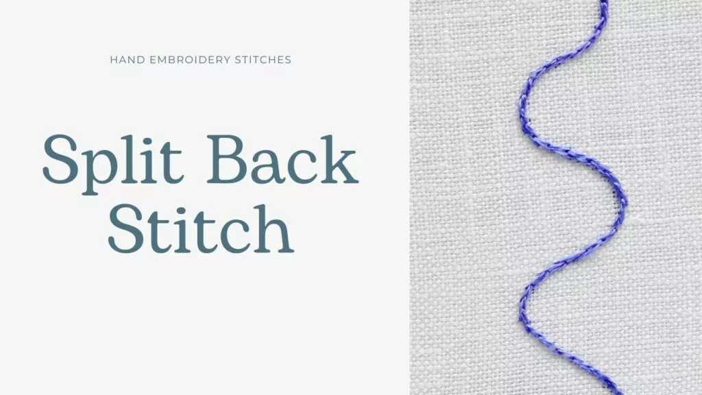 Split back stitch hand embroidery tutorial